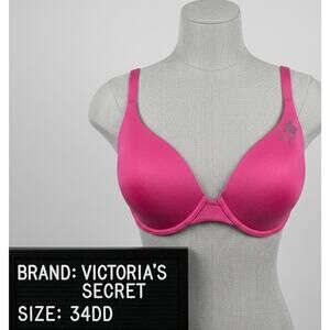 Victoria's Secret 34DD Bra Body By Victoria Full Coverage Uplift Fuchsia Pink